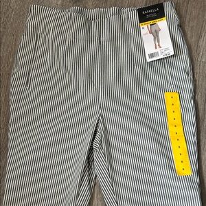 Rafaella Pinstripe Stretch Capris